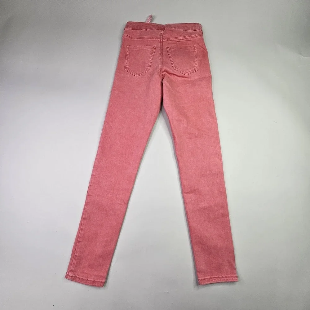 ZARA Kids Girls Pink Skinny Jeans 13-14 CM 164 High Waist Adjustable Denim